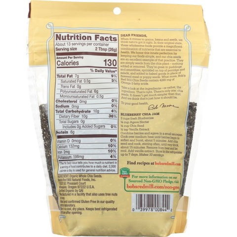 Bob's Red Mill Organic Whole Chia Seeds - 12 oz