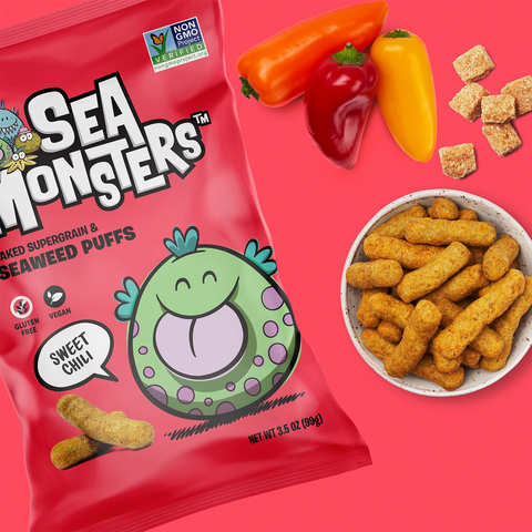 Sea Monsters Seaweed Puff Sweet Chili - 3.5 oz