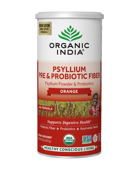 Organic India Psyllium Pre & Probiotic Fiber Orange - 10 oz | Vegan Black Market