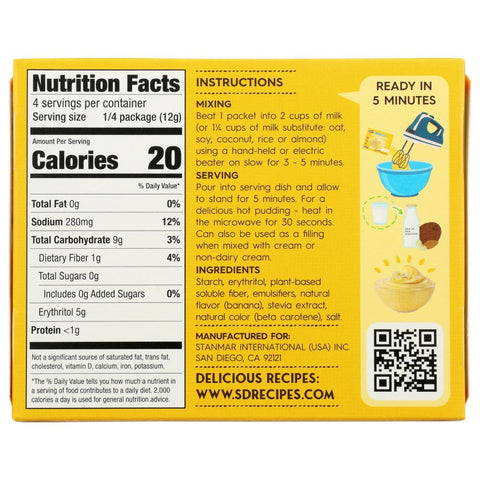 Simply Delish Keto Pudding Banana Sugar Free - 1.7 oz