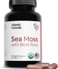 Atlantic Naturals Organic Sea Moss With Beet Root Capsules, 120 vc | Vegan Black Market