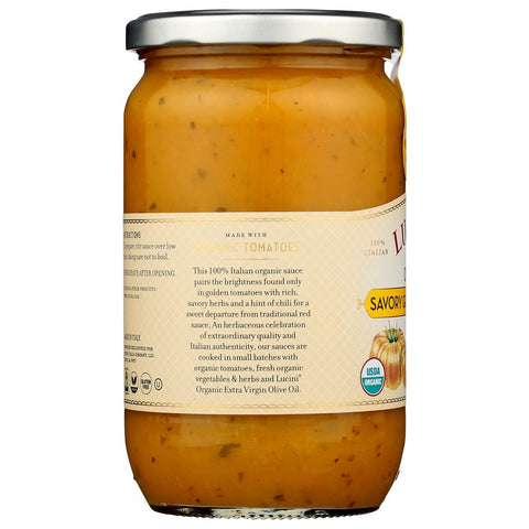 Lucini Organic Savory Golden Tomato Sauce - 24 oz