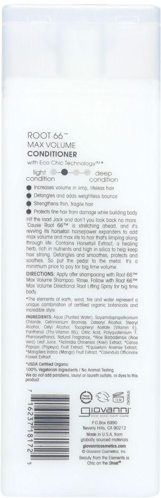 Giovanni ROOT 66 MAX VOLUME Conditioner - 8.5 fl oz.