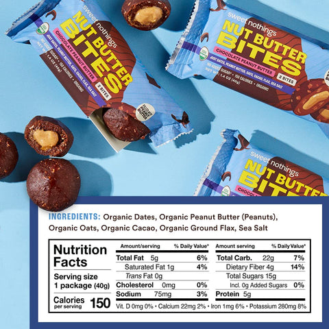 Sweet Nothings Nut Butter Bites Chocolate and Peanut Butter Bar - 1.4 oz
