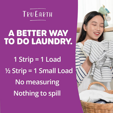 Tru Earth Laundry Strips Detergent Lilac Breeze - 32 ct