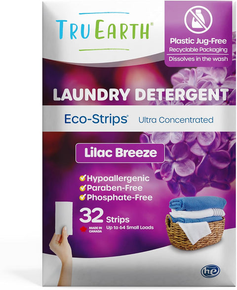 Tru Earth Laundry Strips Detergent Lilac Breeze - 32 ct