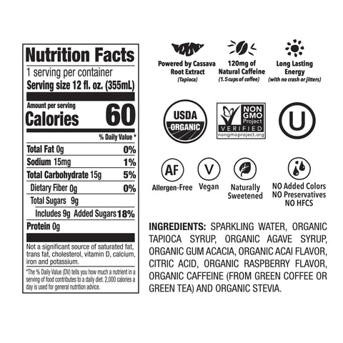 OCA Plant Based Energy Drink Berry Acai - 12 fl. oz.