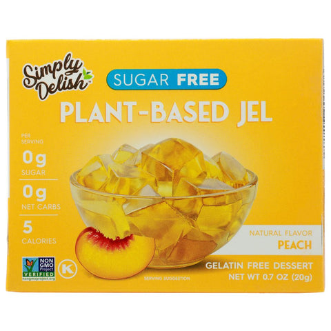 Simply Delish Jel Dessert Peach - 0.7 oz | peach jel | simply delish jel dessert | Vegan Black Market