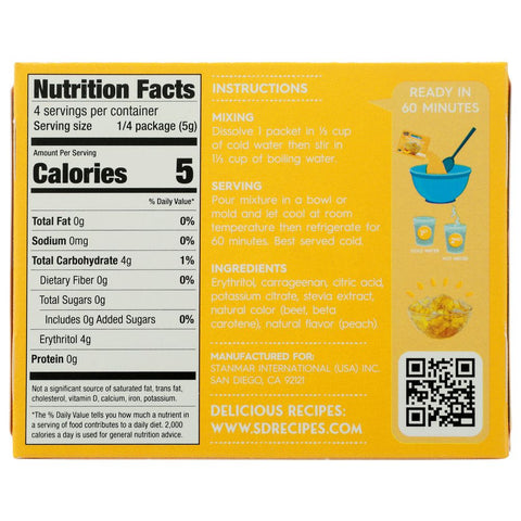 Simply Delish Jel Dessert Peach - 0.7 oz