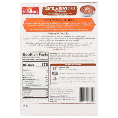 Truly Indian Lentil and Bean Chili Dal Makhani - 10 oz