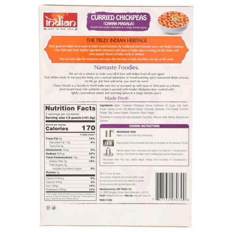 Truly Indian Curried Chickpeas Chana Masala - 10 oz