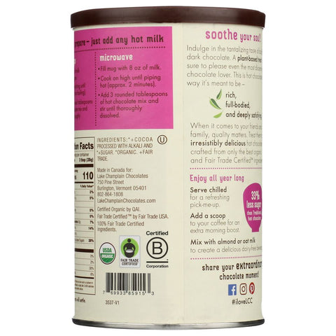 Lake Champlain Chocolate Dark Hot Chocolate - 16 oz