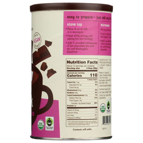 Lake Champlain Chocolate Dark Hot Chocolate - 16 oz