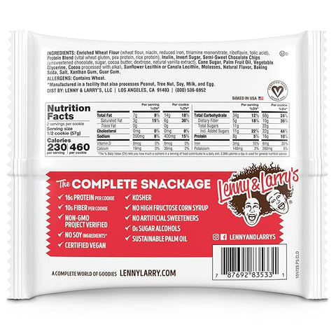 Lenny & Larrys The Complete Cookie Double Chocolate - 4 oz