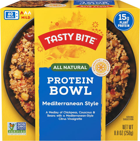 Tasty Bite Protein Bowl Mediterranean Style - 8.8 oz | Vegan Black Marekt