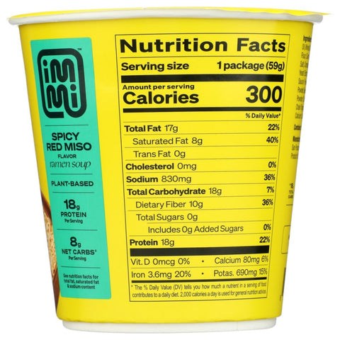 Immi Spicy Red Miso Cup Ramen - 2 oz