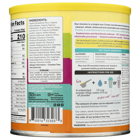 Else Nutrition Kids Shake Mix Vanilla Flavor - 16 oz