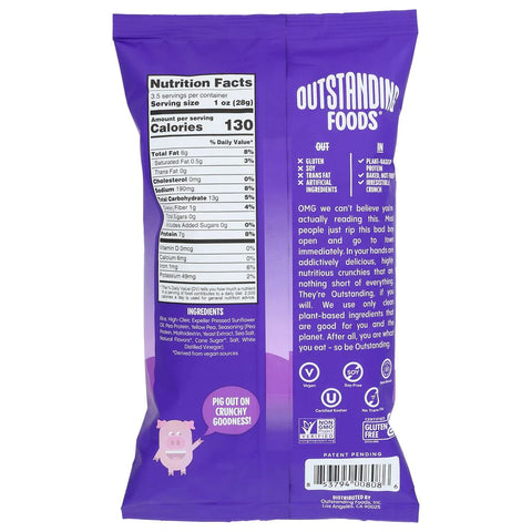 Pig Out Original Sea Salt Pigless Pork Rinds Crunchies 3.5 - oz.