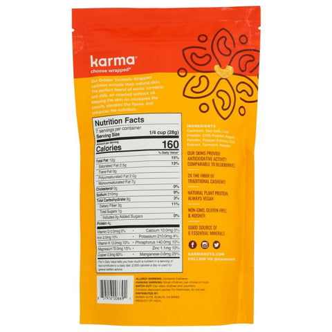 Karma Golden Turmeric Cashews - 7 oz