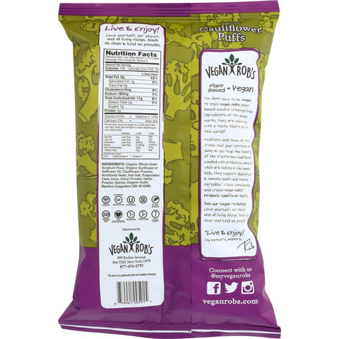 Vegan Rob's Cauliflower Puffs Snacks - 3.5 oz