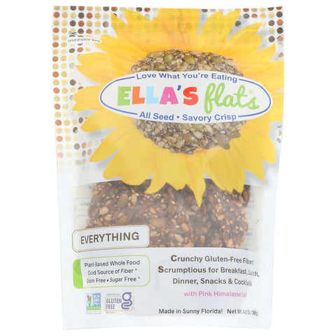 Ellas Flats Crackers Everything All Seed Savory Crisp - 6 oz