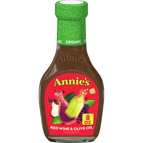 Annies Naturals Organic Red Wine & Olive Oil Vinaigrette - 8 oz | Vegan Black Market