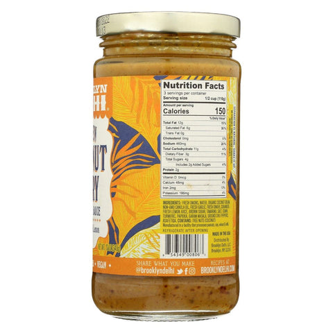 Brooklyn Delhi Golden Coconut Curry Indian Simmer Sauce - 12 oz