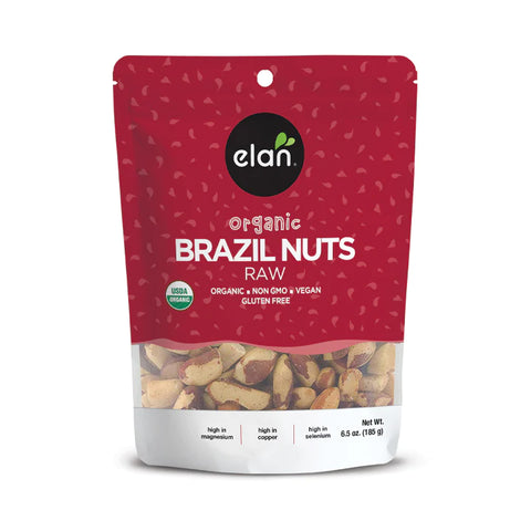 Elan Organic Brazil Nuts Raw - 6.5 oz | Vegan Black Market | Organic Brazil Nuts | Organic Brazil Nuts