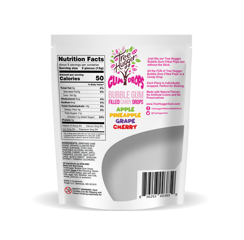 Tree Hugger Bubble Gum Filled Candy Drops - 4.4 oz
