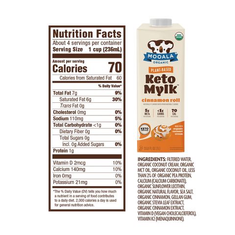 Mooala Organic Keto Mylk Cinnamon Roll - 33.8 fl oz