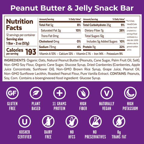 Grab The Gold Peanut Butter & Jelly Snack Bars - 2 oz
