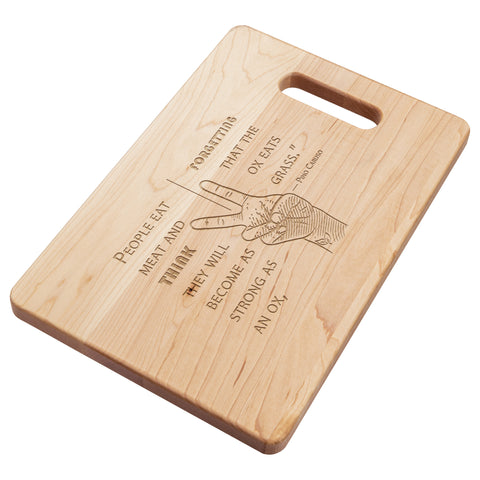 Pino Caruso Ox Quote Maple Cutting Board