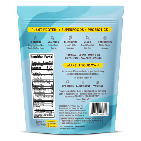 Pirq Plant Protein Powder Golden Vanilla - 1.14 lb