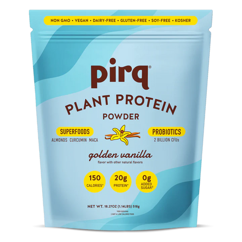 Pirq Plant Protein Powder Golden Vanilla - 1.14 lb | Vegan Black Market