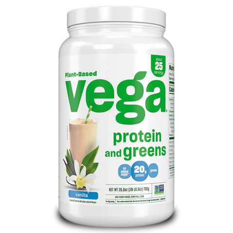 Vega Protein & Greens Plant-Based Vanilla Drink Mix Powder - 18.6 oz. | Vegan Black Market