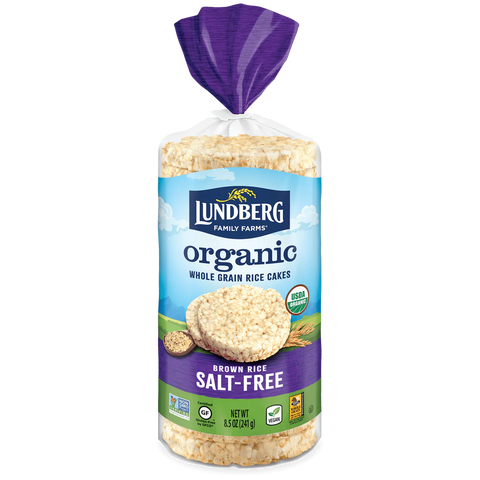 Lundberg Brown Rice Organic Rice Cakes Salt Free - 8.5 oz | Vegan Black Market