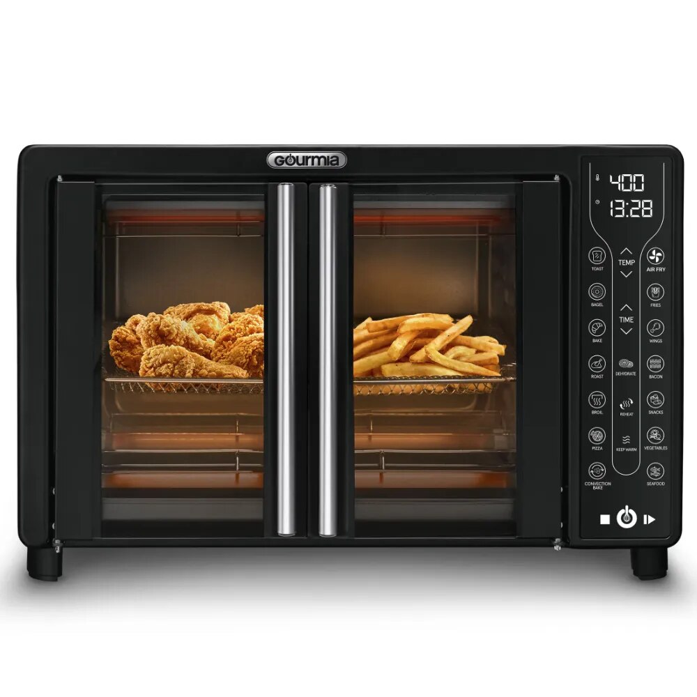 Gourmia Digital French Door Air Fryer Toaster Oven, Black – Vegan