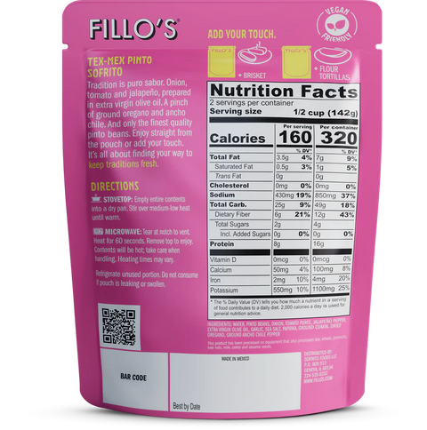 Fillo's Beans and Sofrito Tex-Mex Pinto - 10 oz.