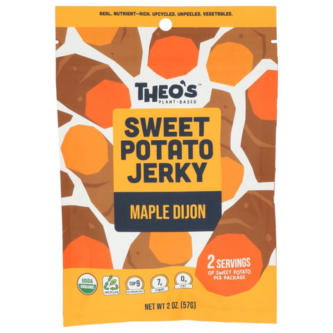 Theos Plant Based Sweet Potato Jerky Maple Dijon - 2 oz | Theo's Plant Based | Vegan Black Market