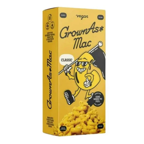 GrownAs* Mac And Cheese Classic Cheddar - 6.2 oz | Vegan Mac And Cheese | Veggan Black Market