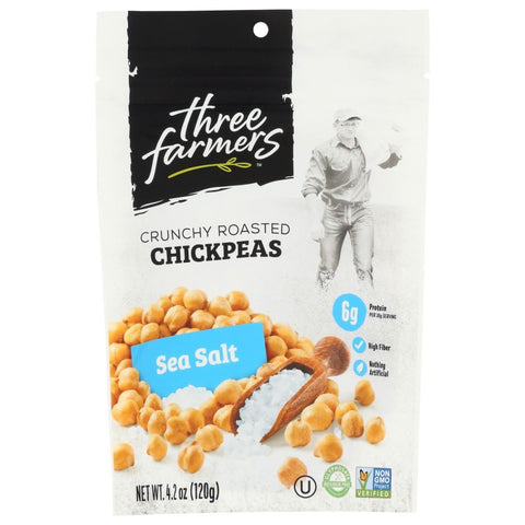 Three Farmers Crunchy Roasted Chickpeas Sea Salt - 4.2 oz | Vegan Black Market