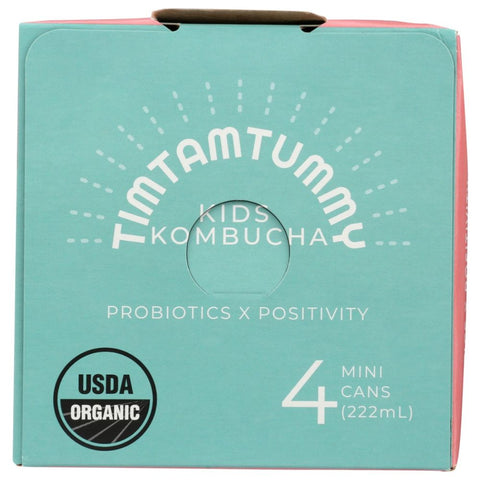 Tim Tam Tummy Kids Kombucha Apple Happy Dance - 4Pk, 30 fo