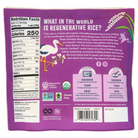 Lundberg Regenerative Organic Jasmine Rice - 17.3 oz