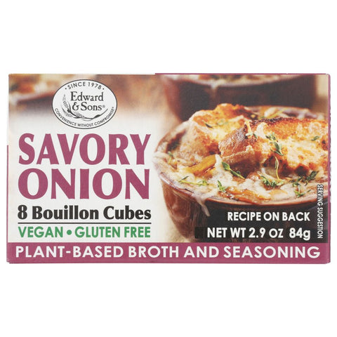 Edward & Son's Savory Onion Bouillon Cubes - 2.9 oz | Vegan Black Market