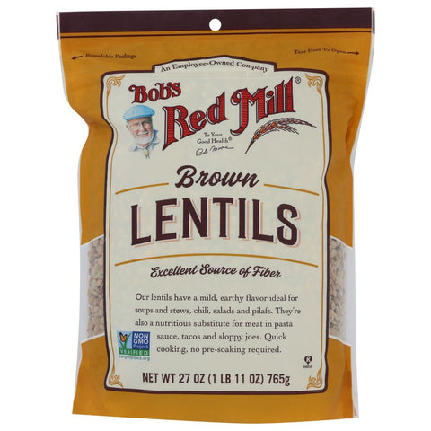 Bob's Red Mill Brown Lentils - 27 oz | Vegan Black Market