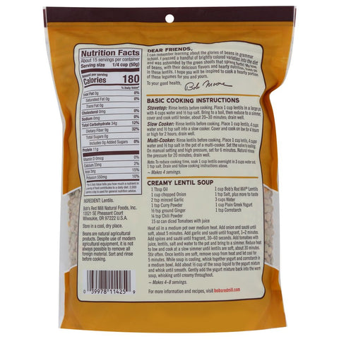 Bob's Red Mill Brown Lentils - 27 oz