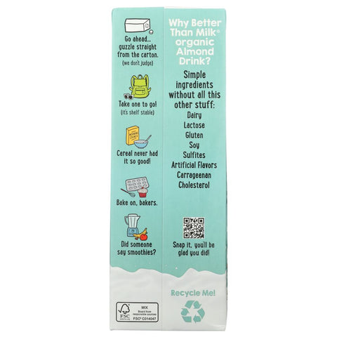 Better Than Milk Organic Almond Unsweetened - 33.8 fl oz