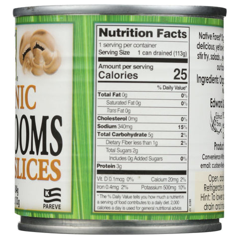 Native Forest Organic Mushrooms Crimini Slices - 4 oz