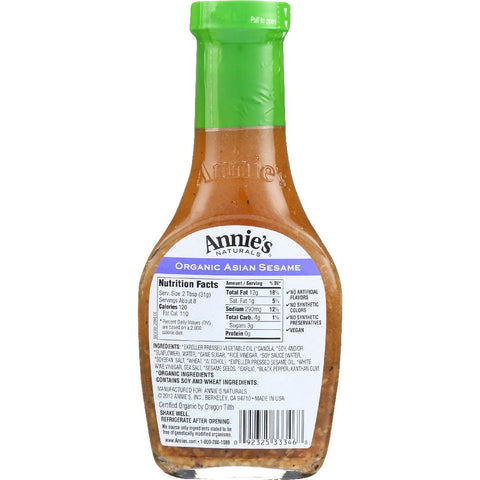 Annie's Naturals Organic Asian Sesame Dressing - 8 oz