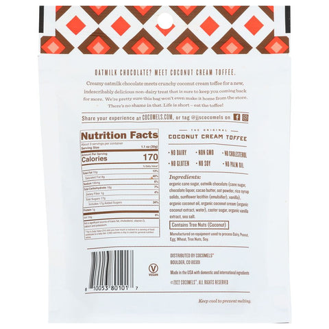 Cocomels Toffee Bark Oatmilk Choclate - 3.5 oz